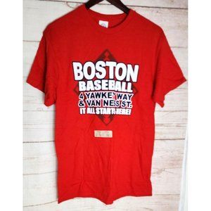 Delta Pro Weight Men's Medium Red Cotton Boston Baseball T-Shirt - Yawkey Way